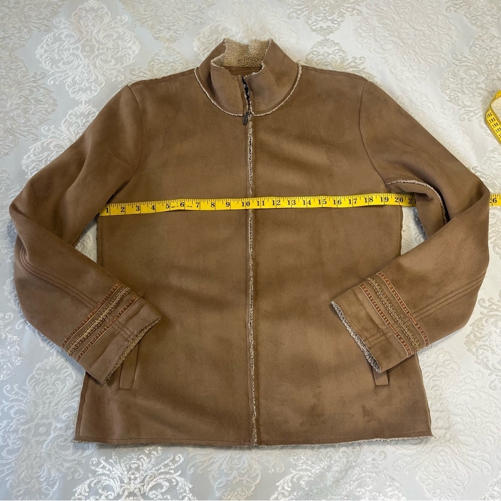 Unlisted By Kenneth Cole Microsuede Jacket In Camel Tan Size Small - Picture 5 of 10